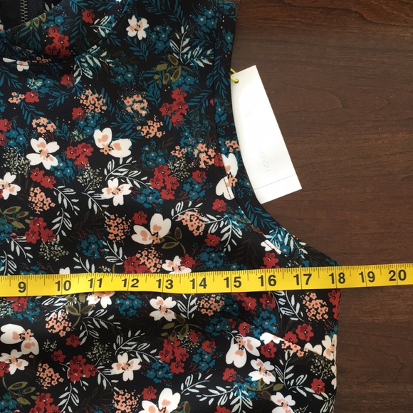 BCBGeneration Women’s Dress Black Floral Colorful Sleeveless Back zipper NWT - Picture 8 of 10